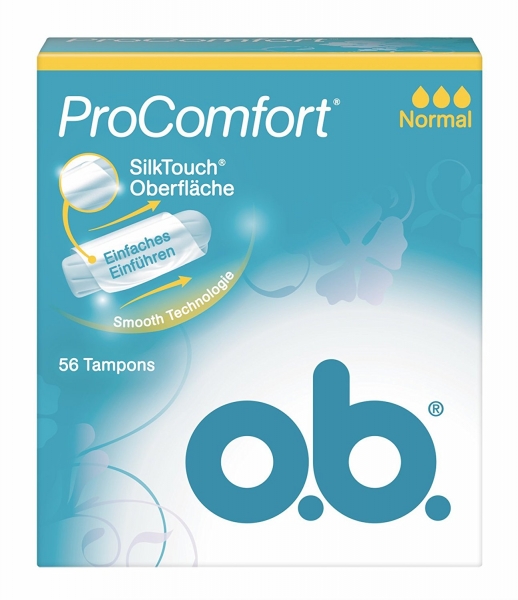 o.b. Tampon Pro Comfort normal 56er, 1er Pack (1 x 56 Stück)